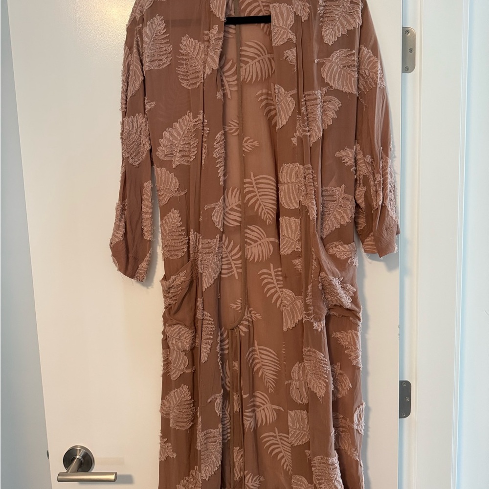 Elegant blush Floral Robe